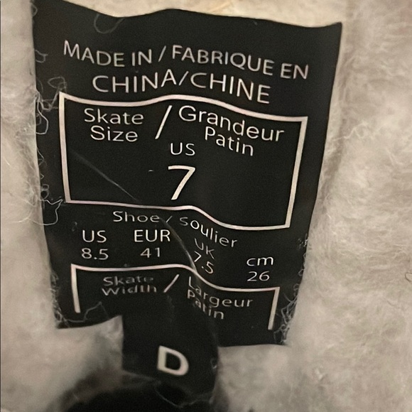 Reebok SC823 Black and White Athletic Ice Skates - Picture 3 of 4